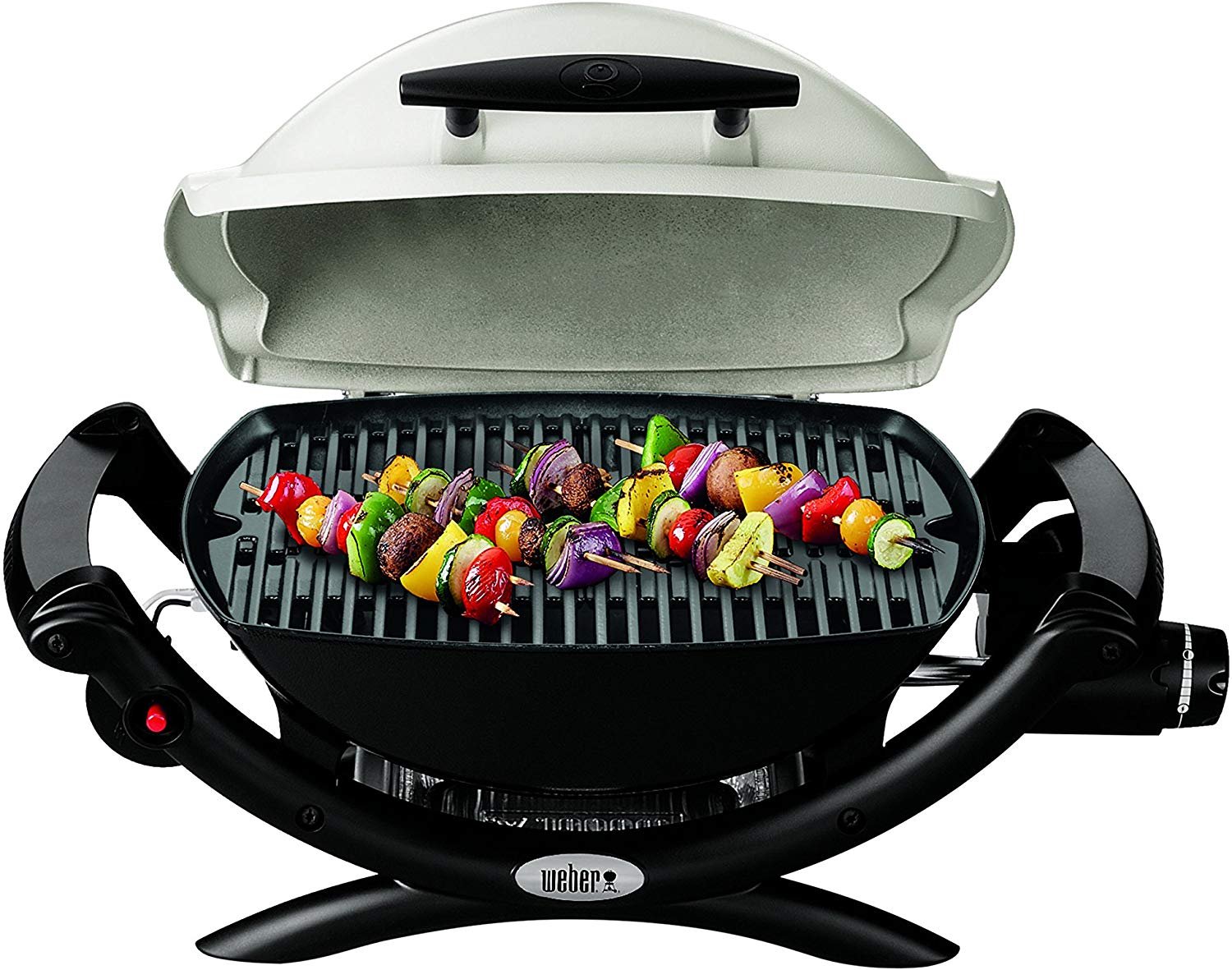 Weber Q 1000 Gas Grill Titanium Bar B Que